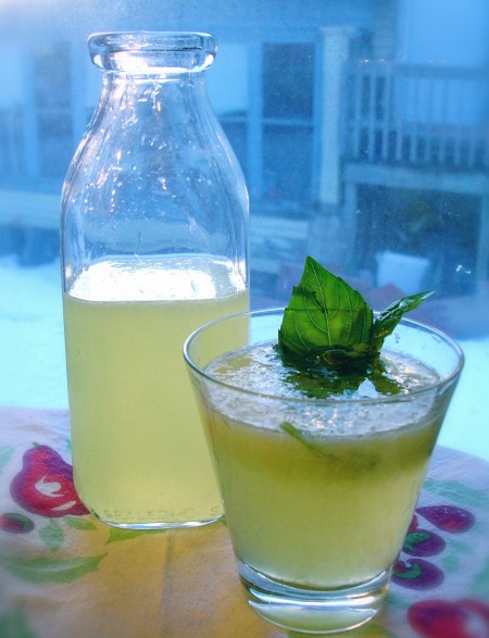 basil infused lemonade