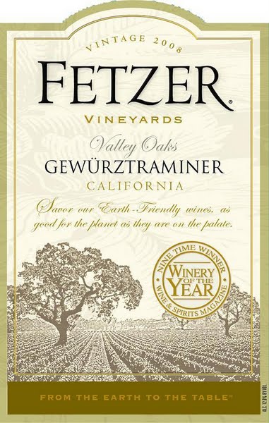 wine tasting notes ~ fetzer gewurztraminer